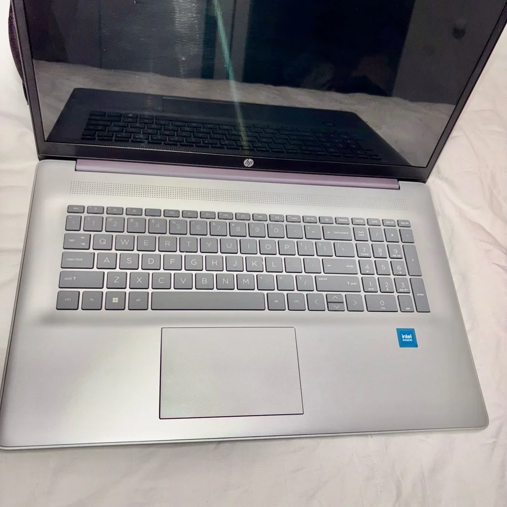 HP Gray Laptop with Black Frame